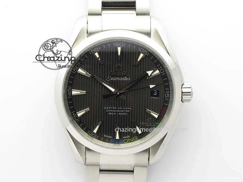 0101 Versatile Aqua Terra ‘PyeongChang 2018’ JHF Best Edition Black Dial On SS Bracelet A 8204